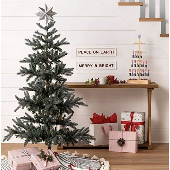 Hearth & Hand Magnolia Silver Star Metal Christmas Tree Topper 13in - Target - Picture 2 of 5